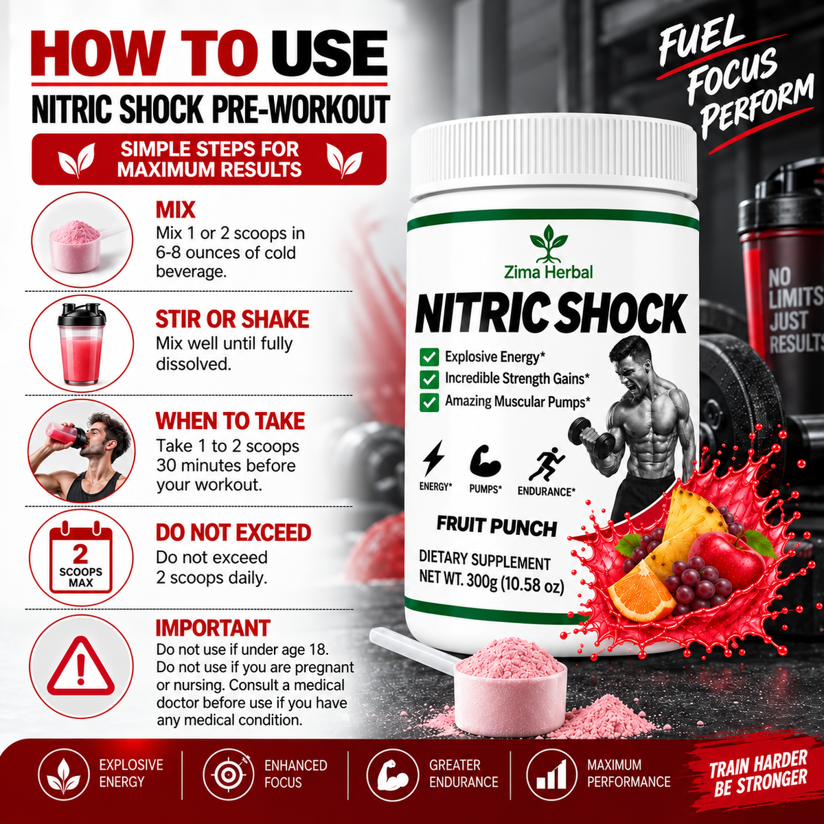 Nitric Shock prework out (fruit punch)
