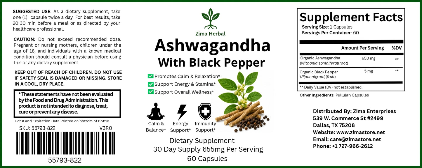 Ashwagandha With Black Pepper