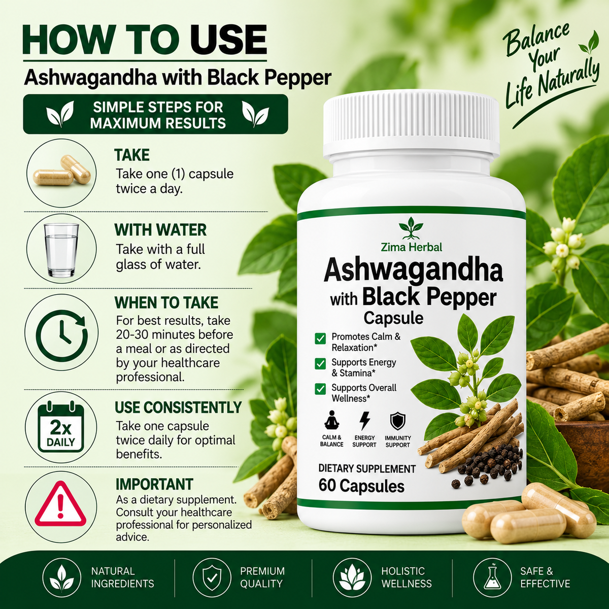 Ashwagandha With Black Pepper