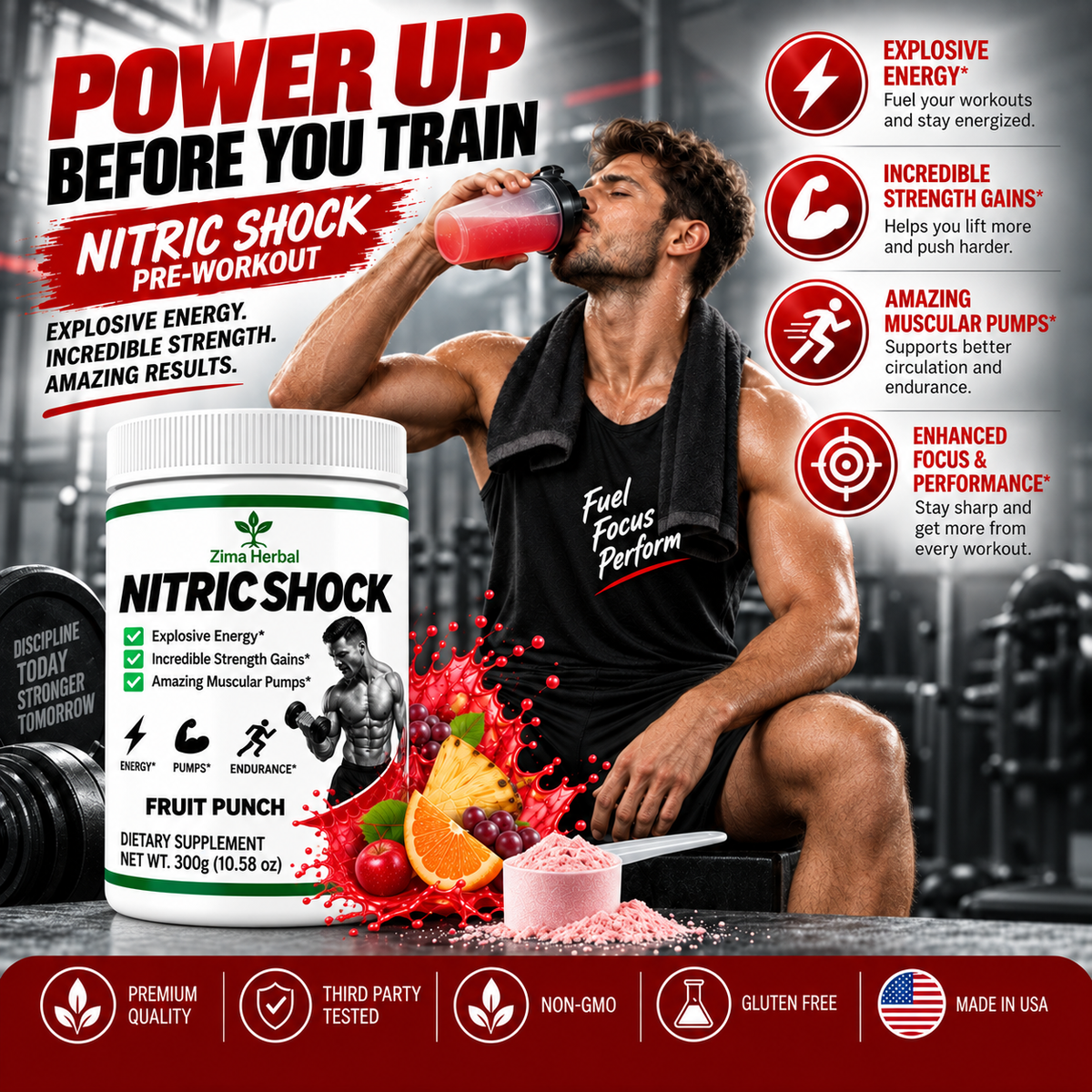 Nitric Shock prework out (fruit punch)