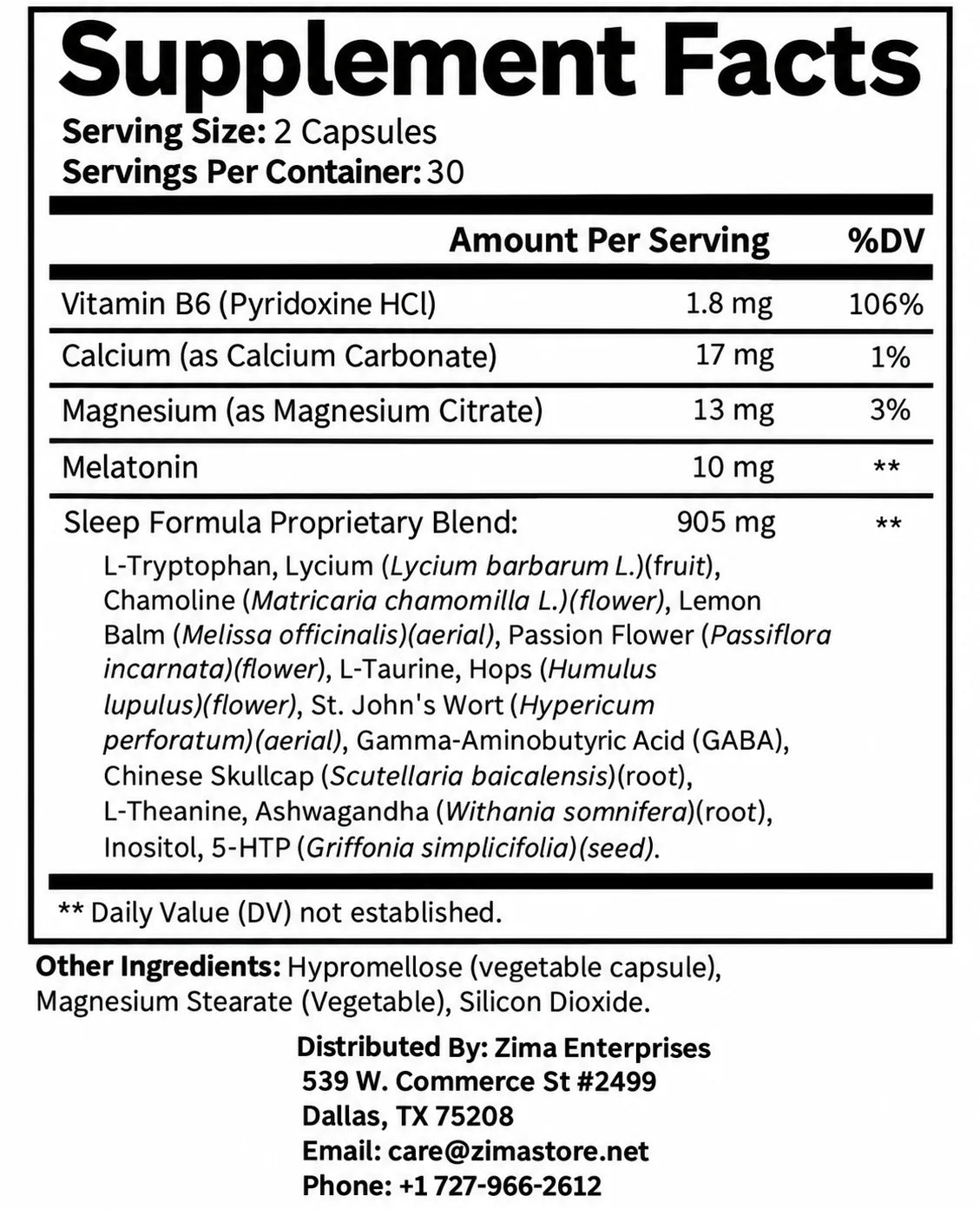 Melatonin Formula