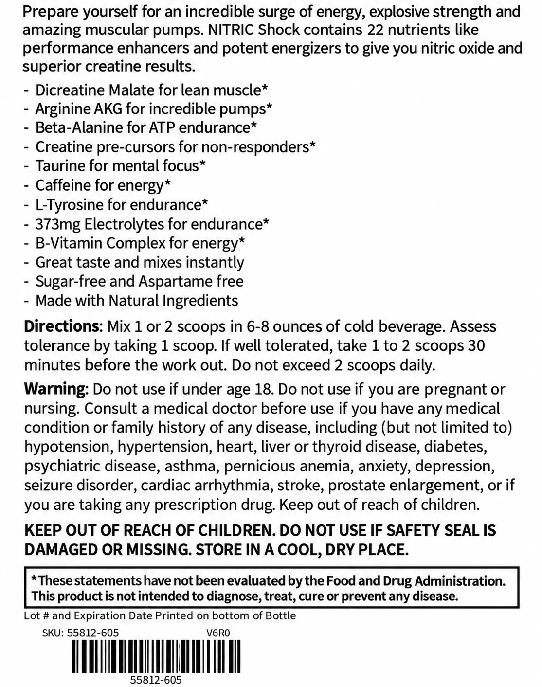 Nitric Shock prework out (fruit punch)