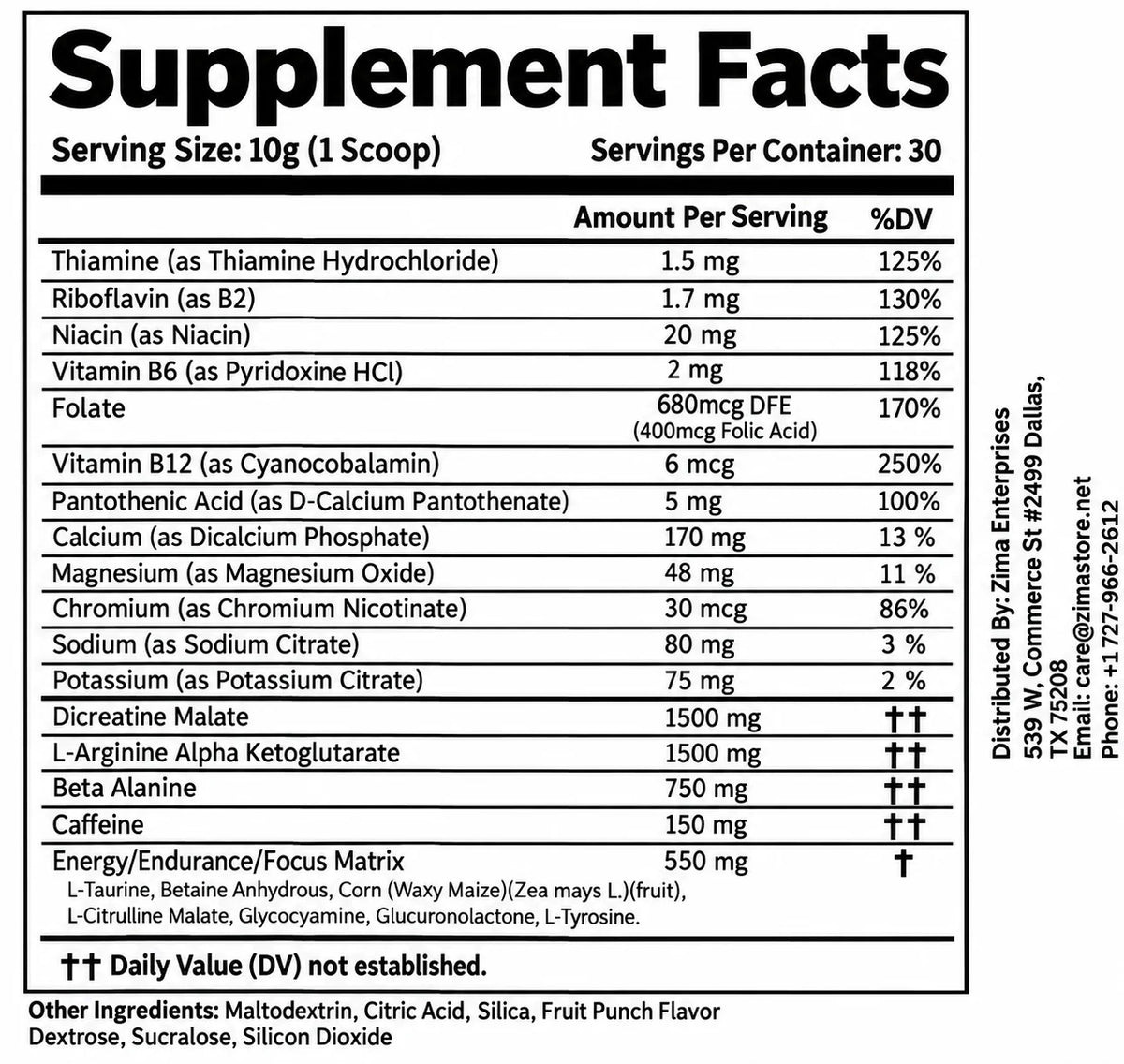Nitric Shock prework out (fruit punch)