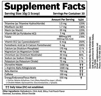 Nitric Shock prework out (fruit punch)