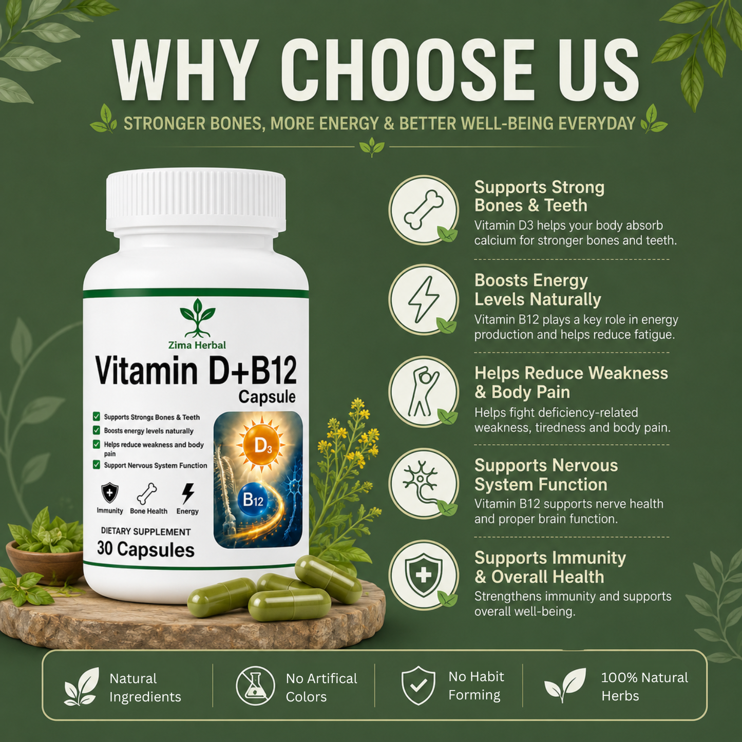 Vitamin D+B12 Capsule Code-1603